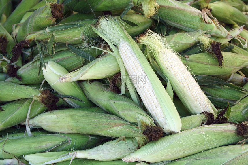 玉米在鳕鱼上小吃黄色健康饮食食物谷物蔬菜农业粮食植物饮食图片
