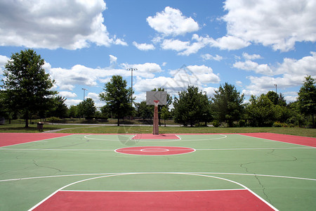 篮球记分牌篮球法庭娱乐树木锻炼运动员白色分数蓝色游戏红色运球背景