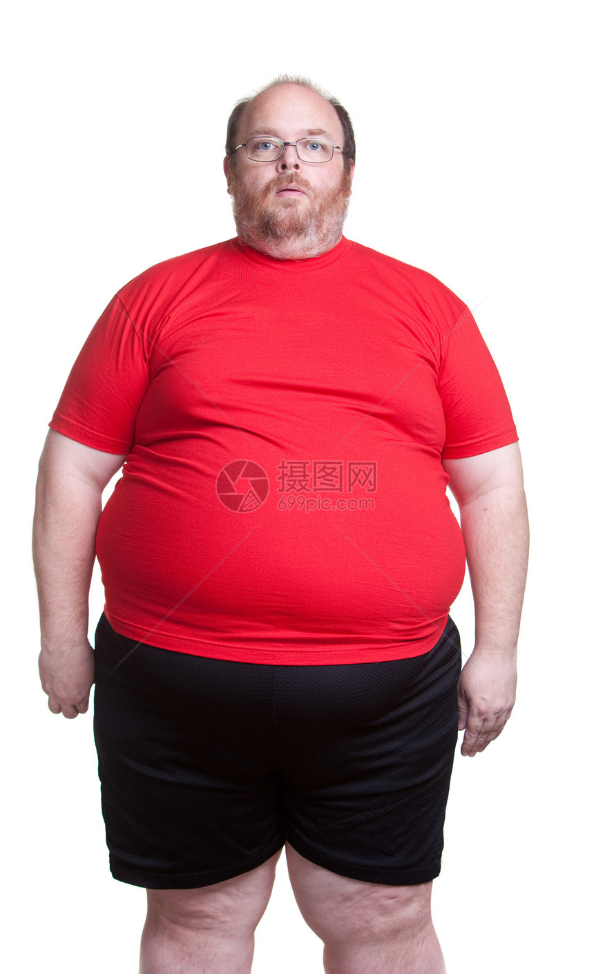 非常肥胖的人腹部中年男性饮食秃头腰围男人胡须腰部眼镜图片