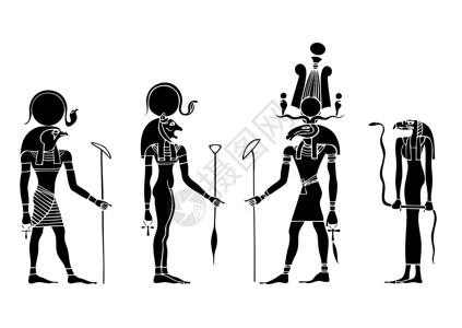 巴渝文化古埃及的矢量神插画