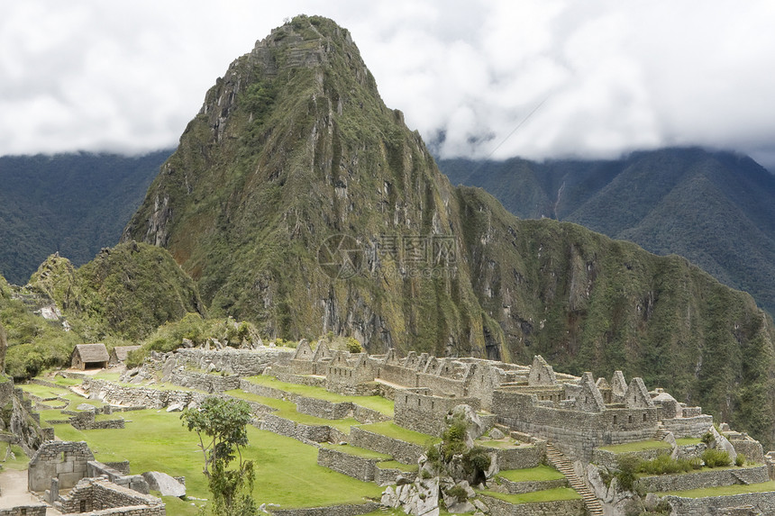 秘鲁废墟概览住民游客旅行文化养殖图片