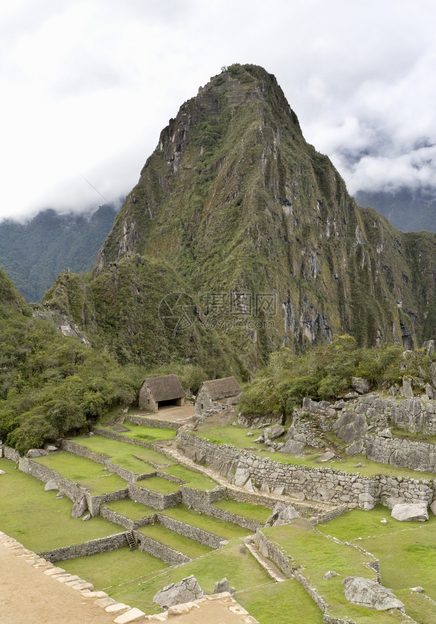 秘鲁废墟概览住民旅行文化养殖游客图片
