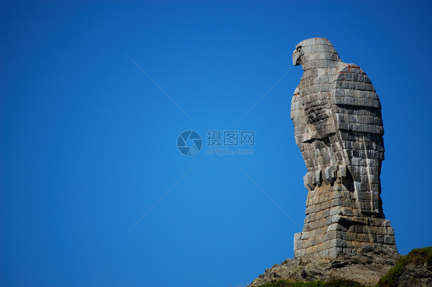 鹰雕塑全景艺术花岗岩雕像游客艺术家石头旅游瘦身旅行图片