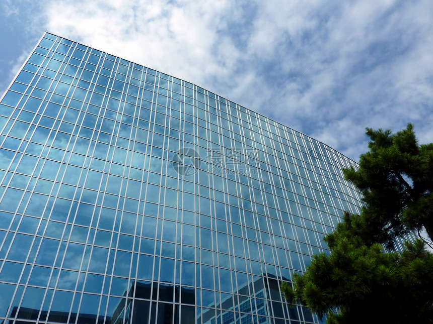 现代办公楼地标工作摩天大楼景观技术公司建筑物地点蓝色金融图片