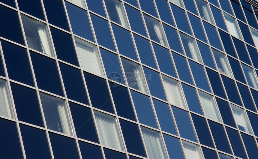 建筑大楼办公室摩天大楼框架职场财富中心高楼玻璃城市蓝色图片