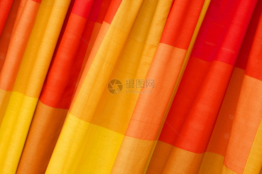 窗幕窗帘天鹅绒条纹橙子织物纺织品布料艺术坡度图片