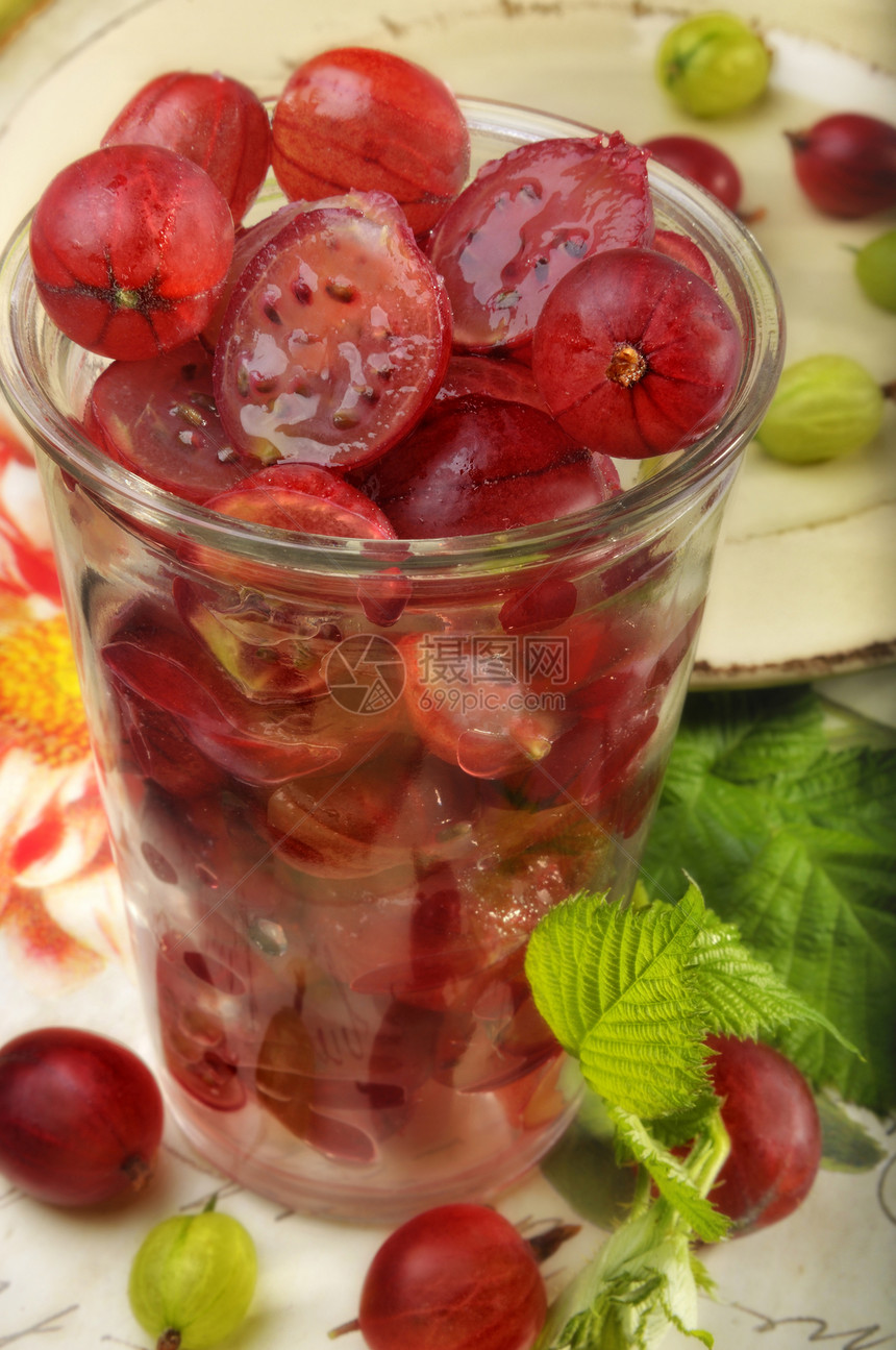 红鹅莓红色水果食物甜点浆果图片
