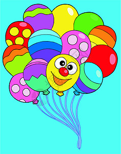多种颜色气球各种颜色气球矢量说明设计图片