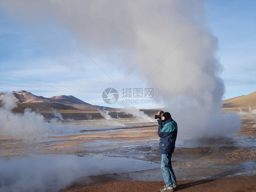 智利日出旅行摄影师喷泉旅游图片