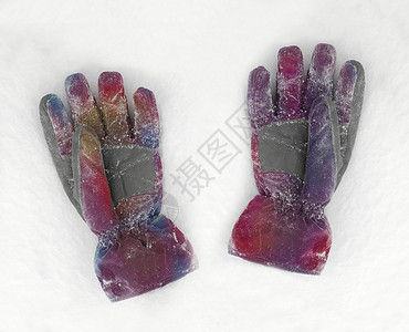 手套配饰紫色运动滑雪冷冻活动冻结说谎季节物品高清图片