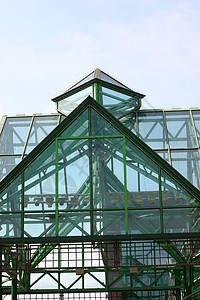 玻璃钢屋顶温室绿色辖区商店购物背景图片