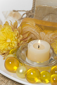 蜡烛和浴盆附件背景图片