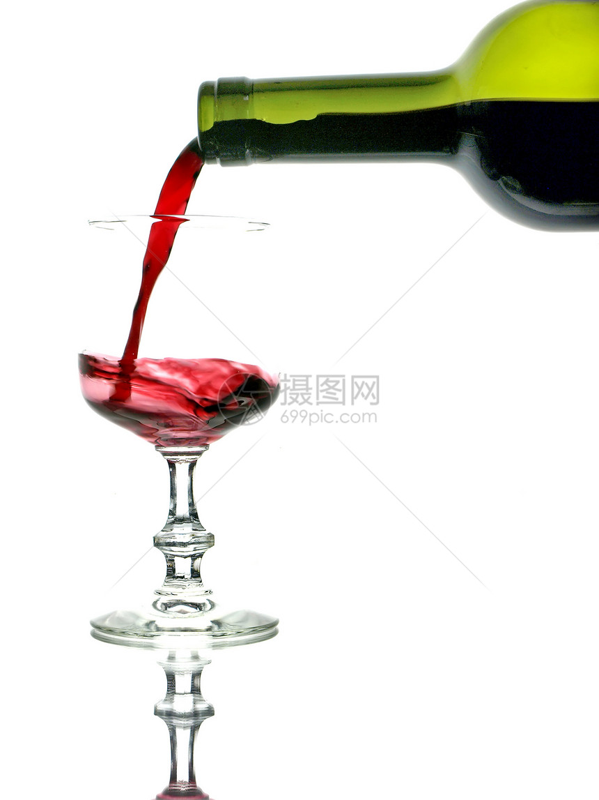 红红葡萄酒享受酒精眼镜瓶子蓝色红色图片