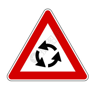三角形箭头环环路路标志箭头红色三角形圆形流动图形化插图背景