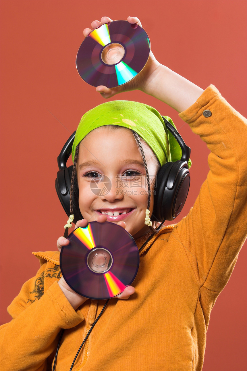 积极活动音频美丽美丽 CD 开朗儿童孩子女儿耳机女性光盘技术幼儿园工作室闲暇娱乐图片