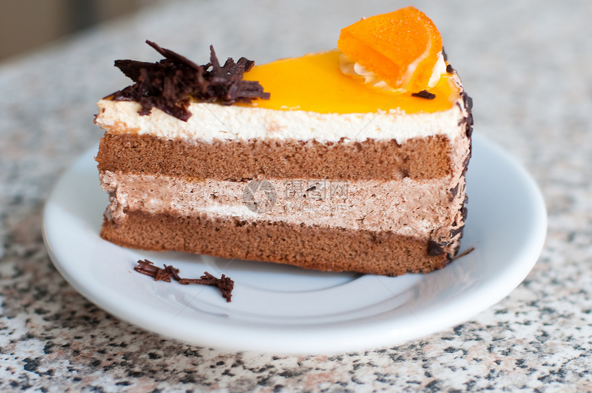 巧克力蛋糕糕点美味巧克力水果小吃蛋糕面包橙子奶油状食物图片