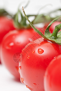 新鲜西红柿食物果汁蔬菜农业白色红色绿色背景图片