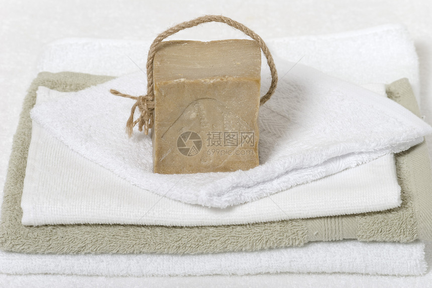 毛巾和肥皂配件灰色物品奢华香气治疗芳香疗法图片