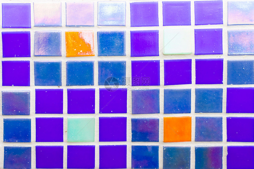 蓝色瓷砖纹理混合物浴室洗澡地面橙子地板长方形黏土改造淋浴图片