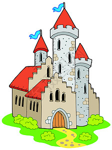高中世纪古代中世纪城堡历史插图军营石头童话横幅障碍艺术艺术品载体插画