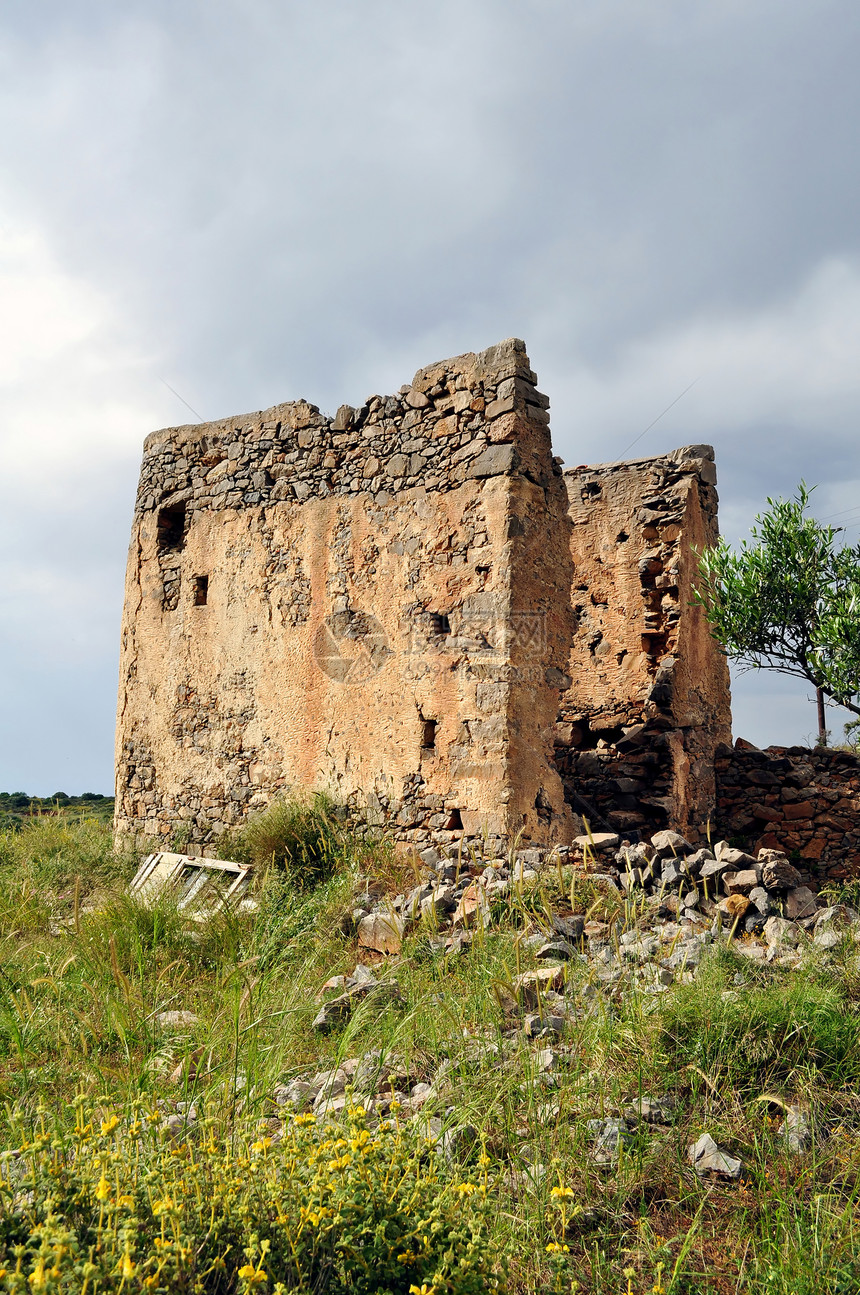 米勒废墟建造石头岩石古董建筑历史性图片