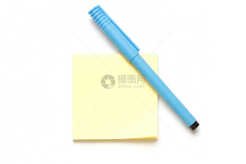 笔记空白商业黄色蓝色办公室图片