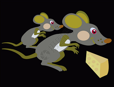 老鼠和奶酪害虫灰色食物背景图片