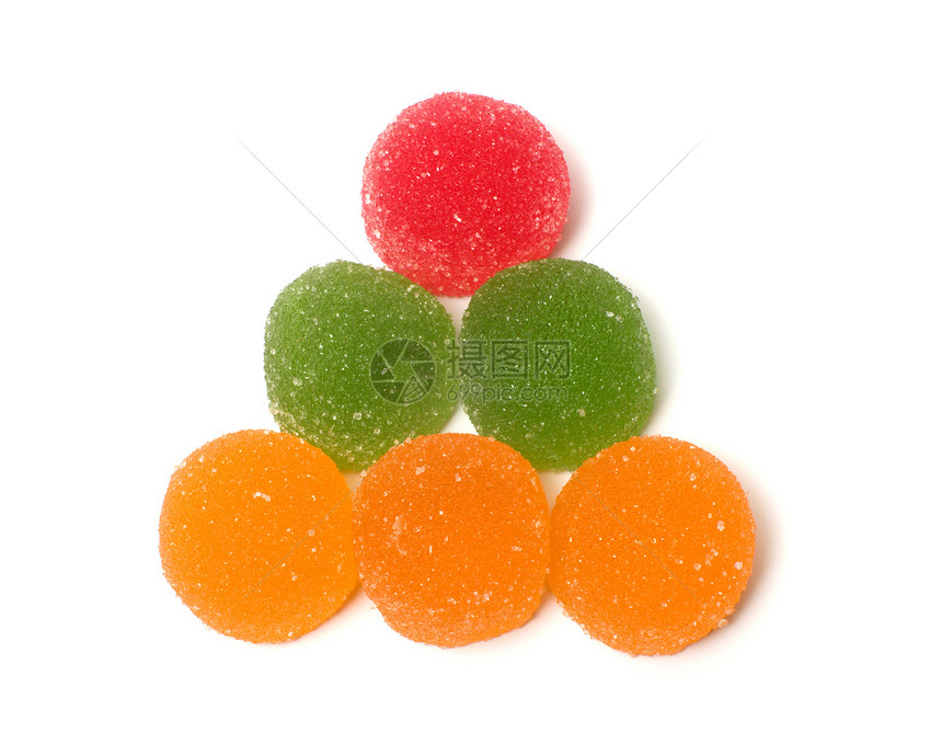 水果果冻明胶涂层甜心白色橙子圆圈活力绿色三角形团体图片