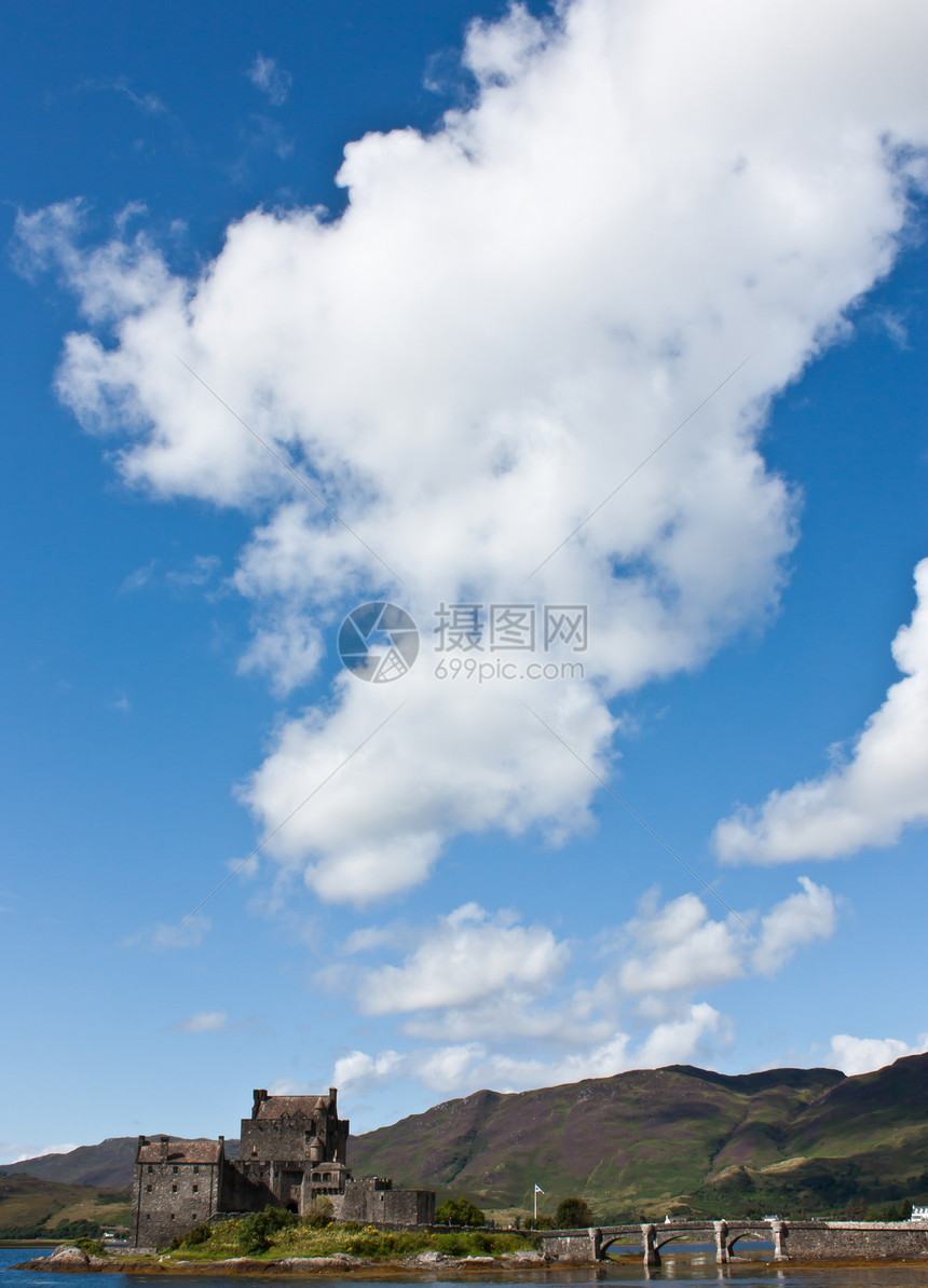 艾琳多南城堡历史性堡垒旅游历史石头海岸线氏族地标建筑图片