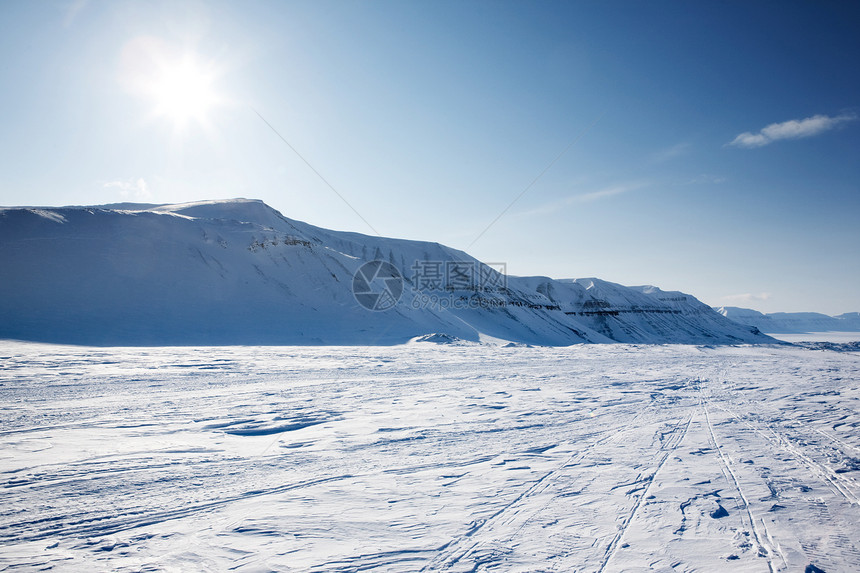 冬季奇幻乐园旅游荒野全景环境蓝色冻结场景地形旅行气候图片