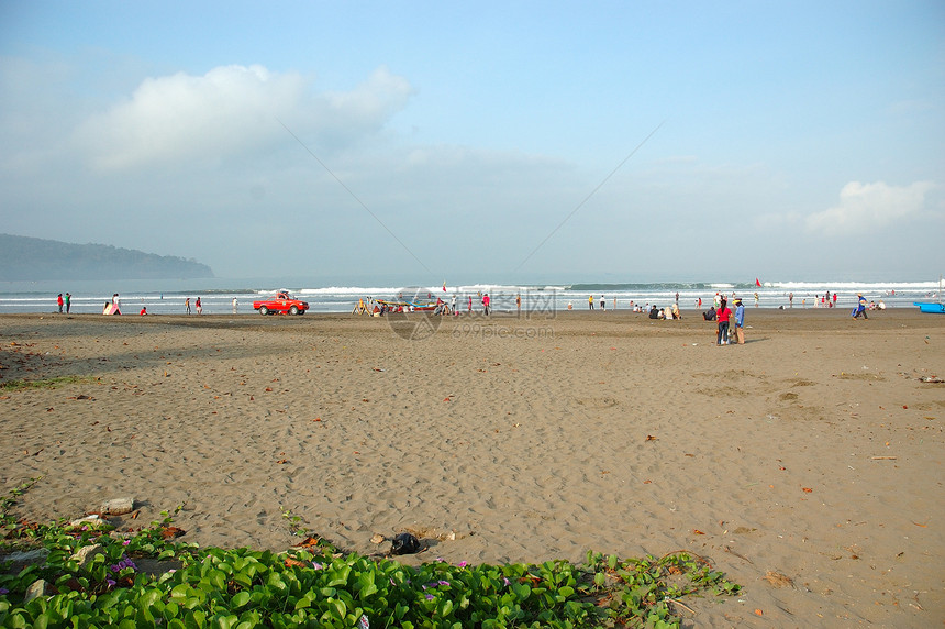 潘干达兰海滩地平线热带晴天海洋情调海岸旅行异国渔夫旅游图片