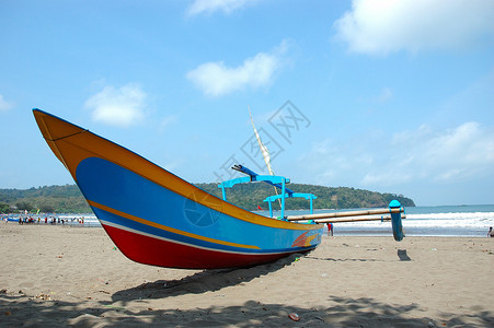 潘干达兰海滩旅游海岸异国地平线麻痹旅行假期渔夫海洋风景背景图片