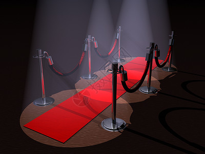 红地毯商业剧院插图障碍金属黑色背景图片
