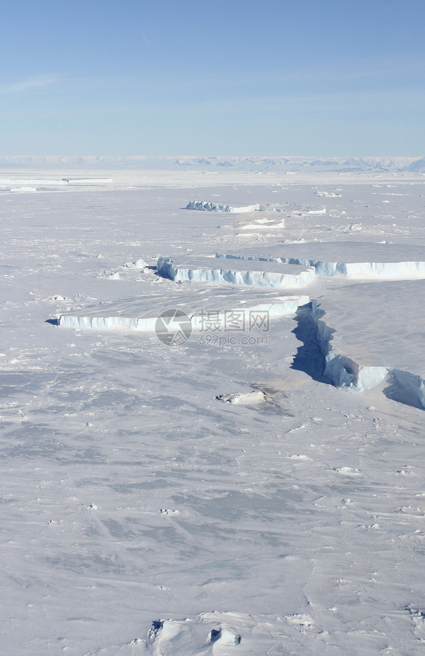 南极洲的海冰风景天线航班冻结冰山空气图片