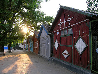 木木屋古董市场木头国家乡村房子背景图片