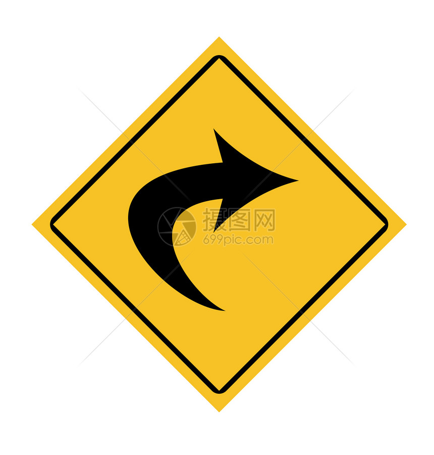 指示交通标志黄色运输指示牌警告积分钻石插图图片