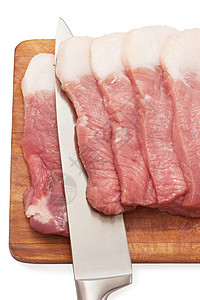 原生肉框架白色鱼片动物牛扒猪肉眼睛牛肉团体生活背景图片