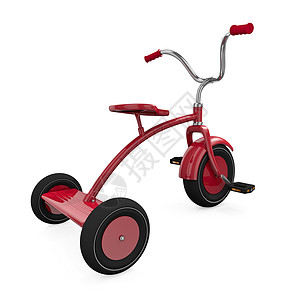 自行车扁平插图红色三轮车踏板青年玩具车轮童年自行车乐趣儿童孩子车辆背景