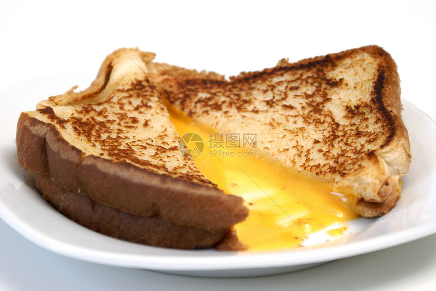 灰奶酪三明治餐厅盘子黄色饮食美食食物宏观黄油烹饪午餐图片
