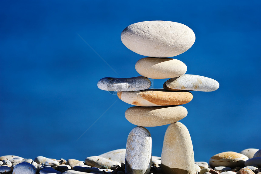 雕塑海岸石头岩石卵石海滩文化平衡海洋图片
