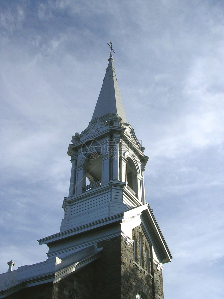 钟楼教会蓝色地点建筑学宗教天空图片