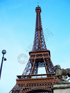埃菲尔塔巴黎纪念碑地标建筑师建筑天空旅行背景图片