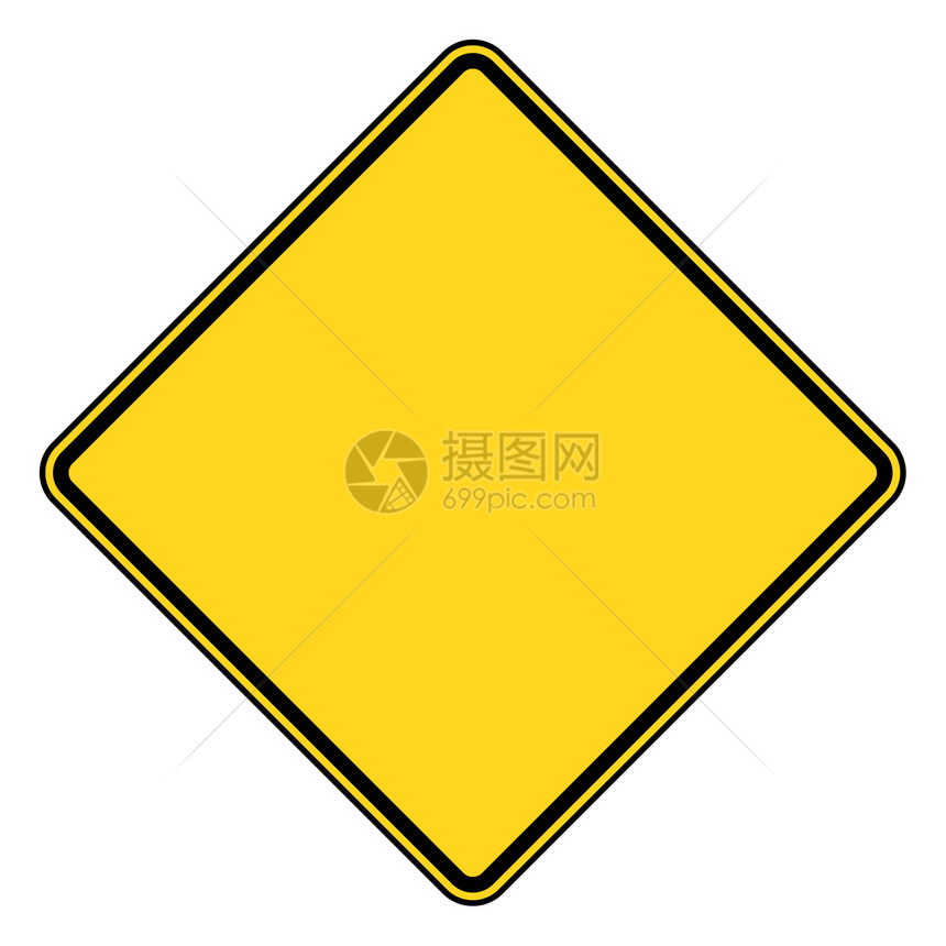 空白路标运输黄色插图图形化商业钻石图片