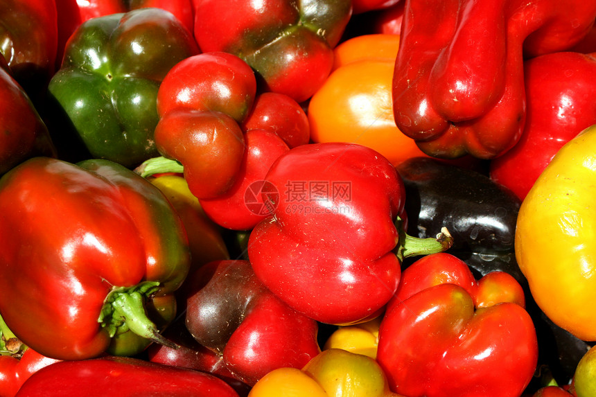 红胡椒背景红色蔬菜辣椒绿色图片