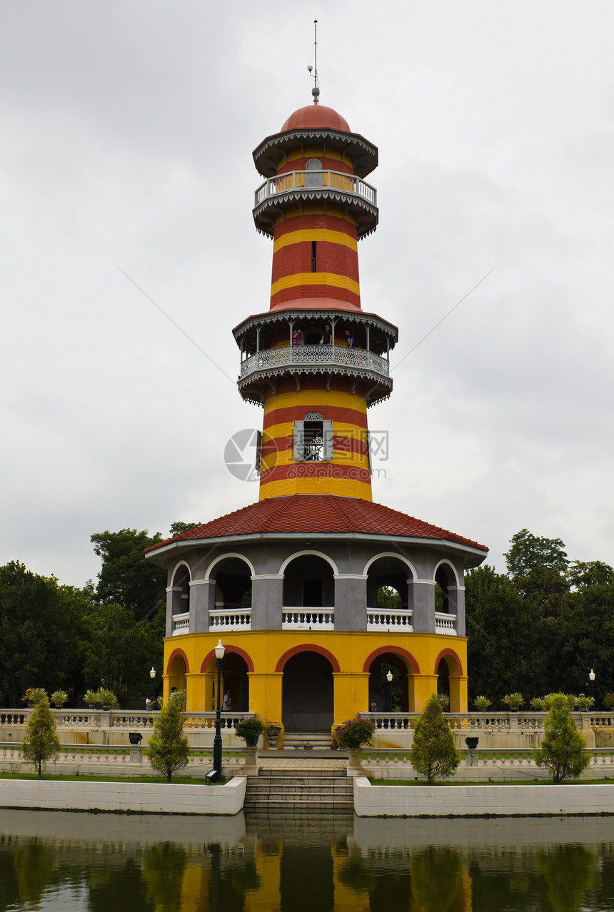 邦帕仁宫的何维吞达那建筑天文装饰游客旅行旅游反射风格艺术版税图片