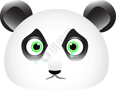 萨达熊猫眼中流泪的脸背景图片