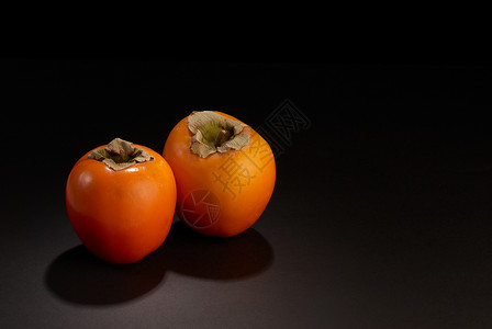 Persimmons 过膜水平卡其色水果静物沙龙橙子背景图片