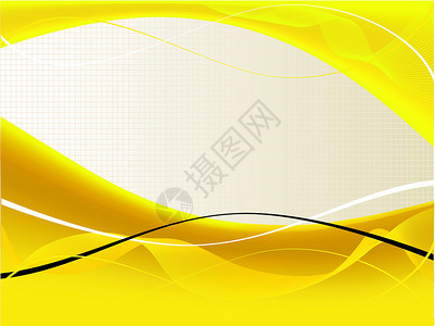 黄色和白色抽象矢矢量背景艺术桌面优雅线条坡度网格海浪黑色橙子创造力背景图片