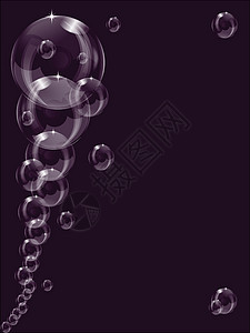 半透明紫色泡泡一连串蓝色背景的透明泡泡Name气泡反光泡沫星星肥皂白色插图紫色反射插画