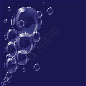 透明的肥皂泡泡沫背景设计插图圆形气球白色圆圈反思蓝色玻璃气泡肥皂背景图片